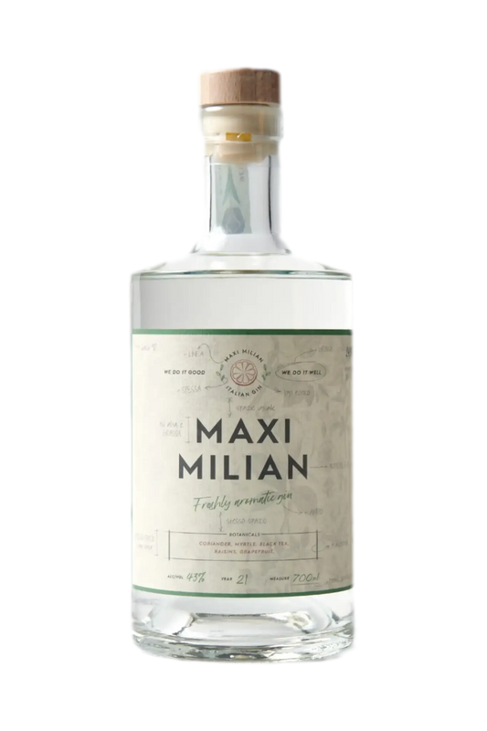 Maxi Milian Gin - Klare Flasche helles Etikette